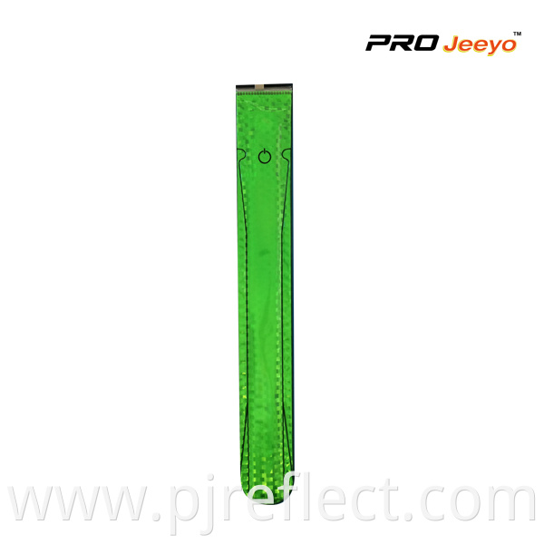 Wb Max009 Reflective Pvc Green Safety Led Light Slap Band